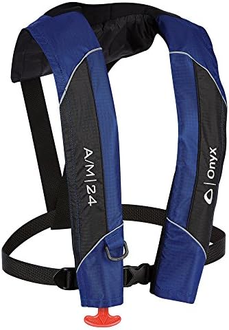 Chaleco salvavidas inflable auto y manual PFD azul