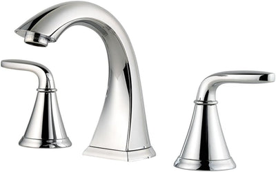 Grifo lavabo baño 8pulg 2 asas 3 agujeros cromado