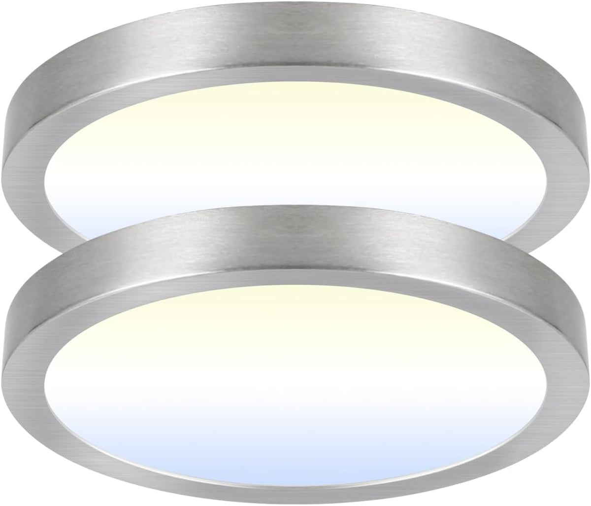 2 Lámparas LED Techo Regulables 9pulg 3CCT Níquel