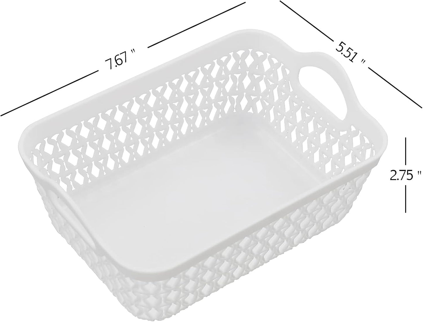 12 Pack Cestas Almacenamiento Escritorio Blancas