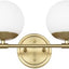Lámparas doradas para tocador baño 4 luces con globo