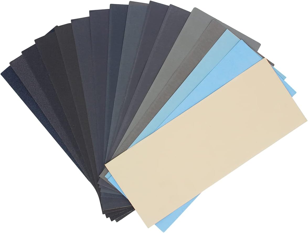 51 Pzas Papel Lija 120-10000 Granos para Muebles y Metales