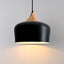 Lámpara colgante moderna cúpula madera negro cocina