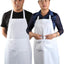 Set 2 Delantales Chef Ajustables Blancos 33x26pulg