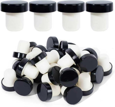 Tapón en forma de T de corcho reutilizable para botellas negro 20 piezas