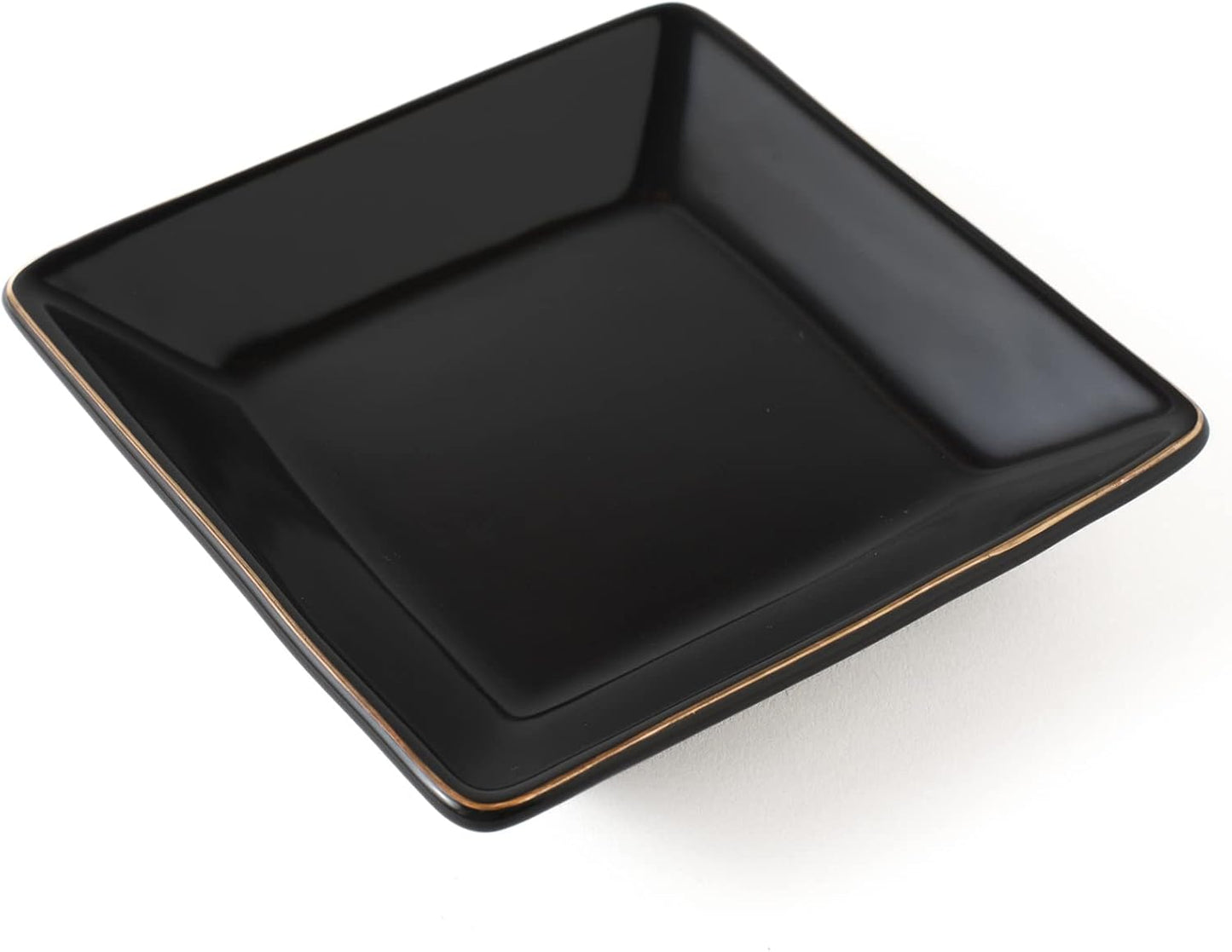 Bandeja cerámica para joyas y llaves 4.7" color negro