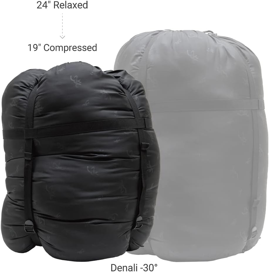 Saco dormir momia Denali -30° carbón/gris