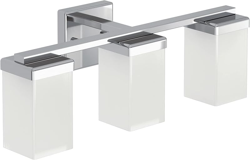 Accesorio baño doble montaje 90 grados 3 luces cromado