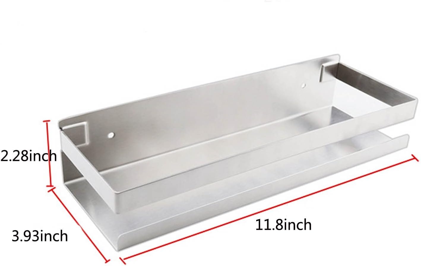 Organiz. ducha acero inox 12" pared