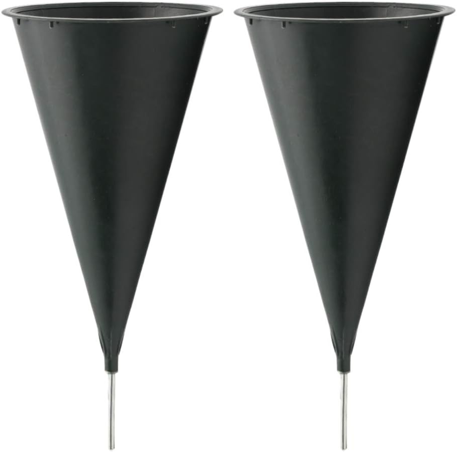 Set 2 Jarrones Cementerio con Soporte Flores Plástico