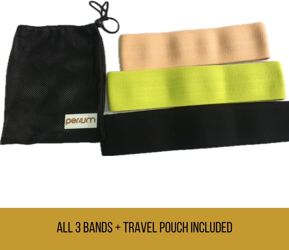Set 3 bandas resistencia piernas glúteos bolsa viaje