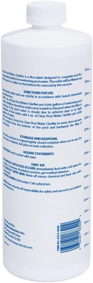 Clarificador agua transparente 1qt fabricado EE.UU.
