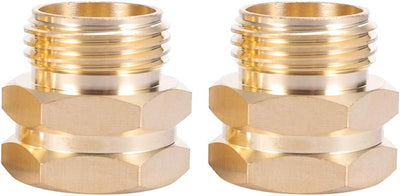 Conector tubo manguera latón 3/4npt a 3/4ght 2 pzas