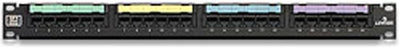 Panel conexión universal 24 puertos CAT6 gestión cables