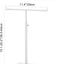 Soporte barra en T doble gancho metal ajustable blanco