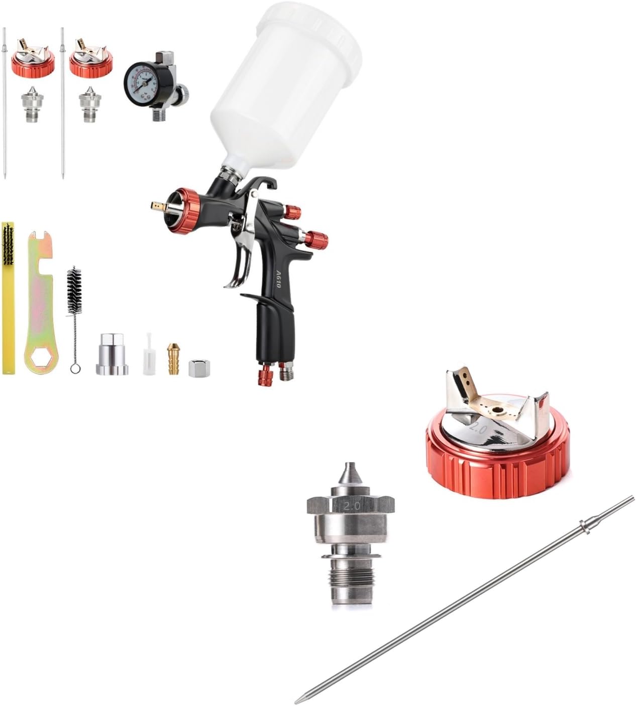 Kit pulverizadora A610 y boquillas aire 0.079in