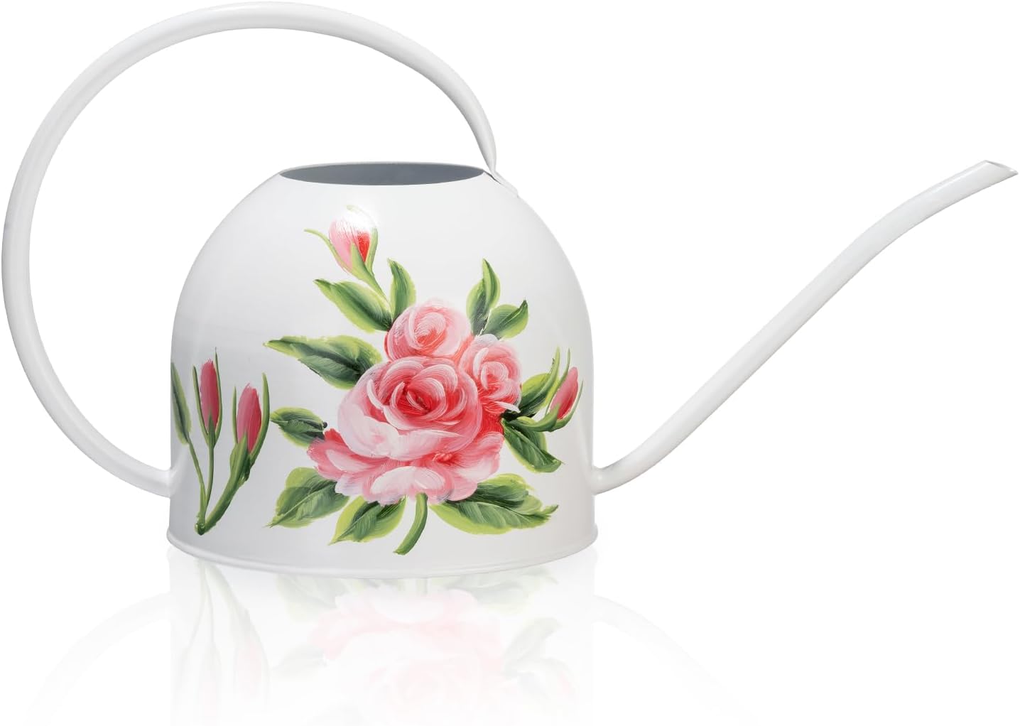 Regadera metal blanco boquilla larga para jardín 1/2gal
