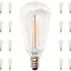 Pack 25 bombillas LED ST38 IP65 E12 blanco cálido 2700K