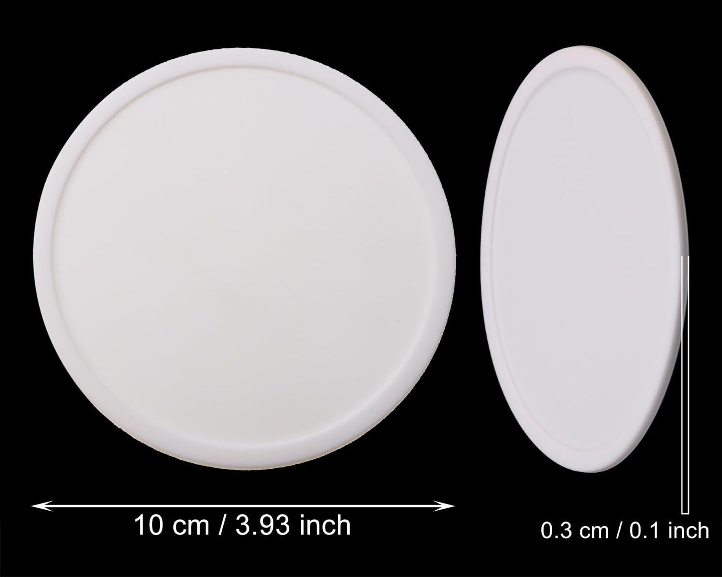 2 Posavasos Silicona Barra Redonda Mesa Cafetera
