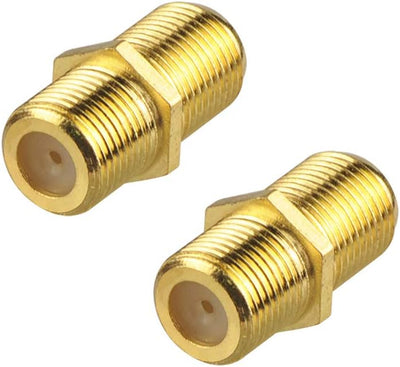 Conector coaxial RG6 tipo F hembra a hembra paquete 2
