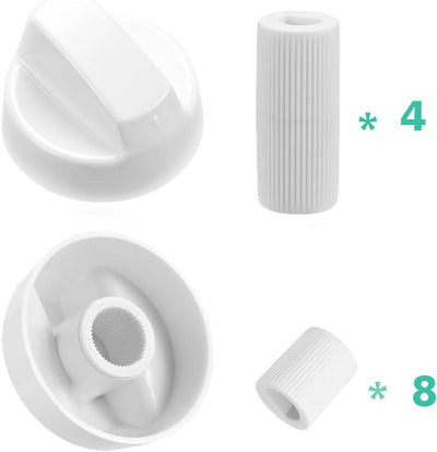 Perilla repuesto Luxe Bidet Neo 120 185 control botón 4 pzas blanco