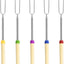 Set 5 palitos asar malvaviscos brochetas metal 32pulg mango madera