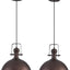 Luces colgantes bronce 12pulg estilo vintage ajustables 2