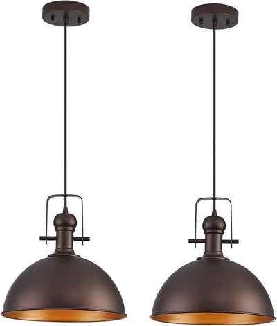 Luces colgantes bronce 12pulg estilo vintage ajustables 2