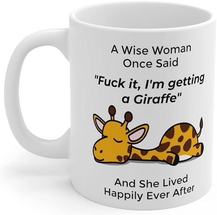 Taza café mujer dueña mascota jirafa 325ml