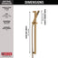Componentes regadera manual soporte pared Delta
