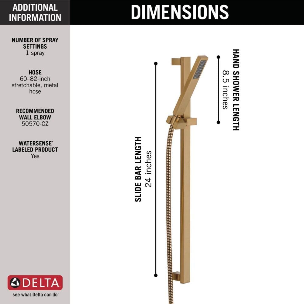 Componentes regadera manual soporte pared Delta