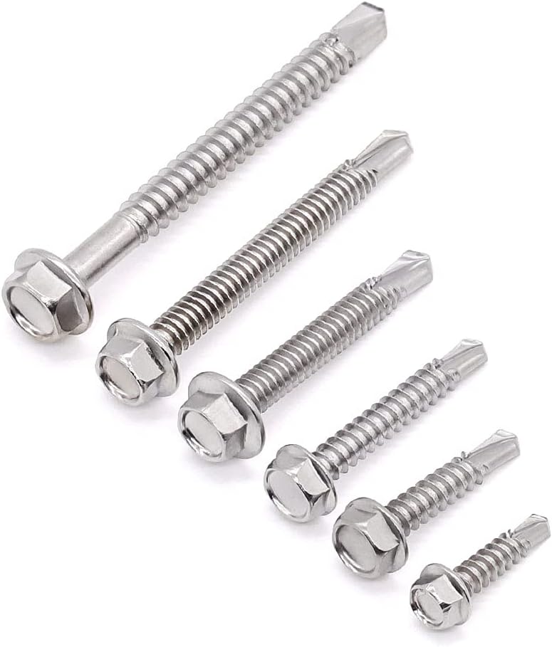 Tornillos autorroscantes hex 410 acero inox 50uds