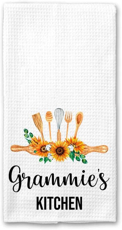 Toalla cocina Grammie's decoración girasol regalo hogar suave