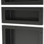 Estante ducha triple empotrado negro 16x40x4"