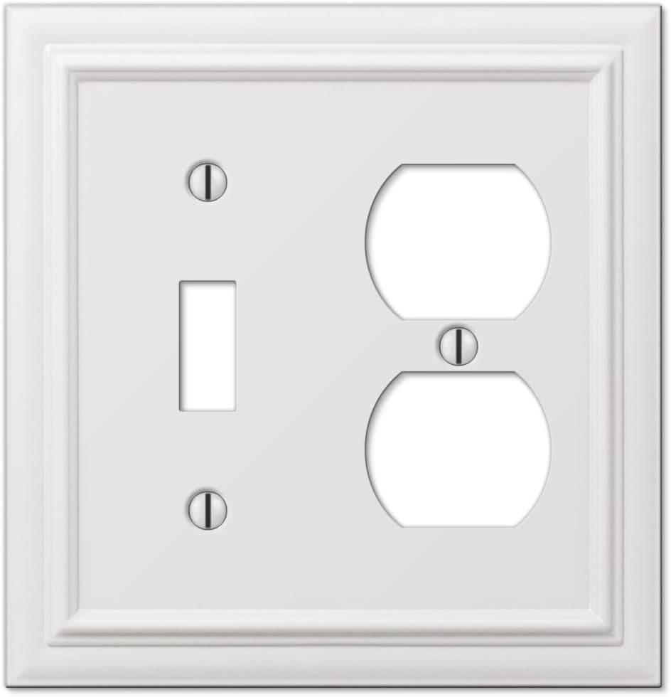 Placa pared Continental 1 palanca dúplex metal fundido blanco
