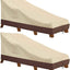 Funda tumbona patio 600D UV resistente 2 pzas beige marrón