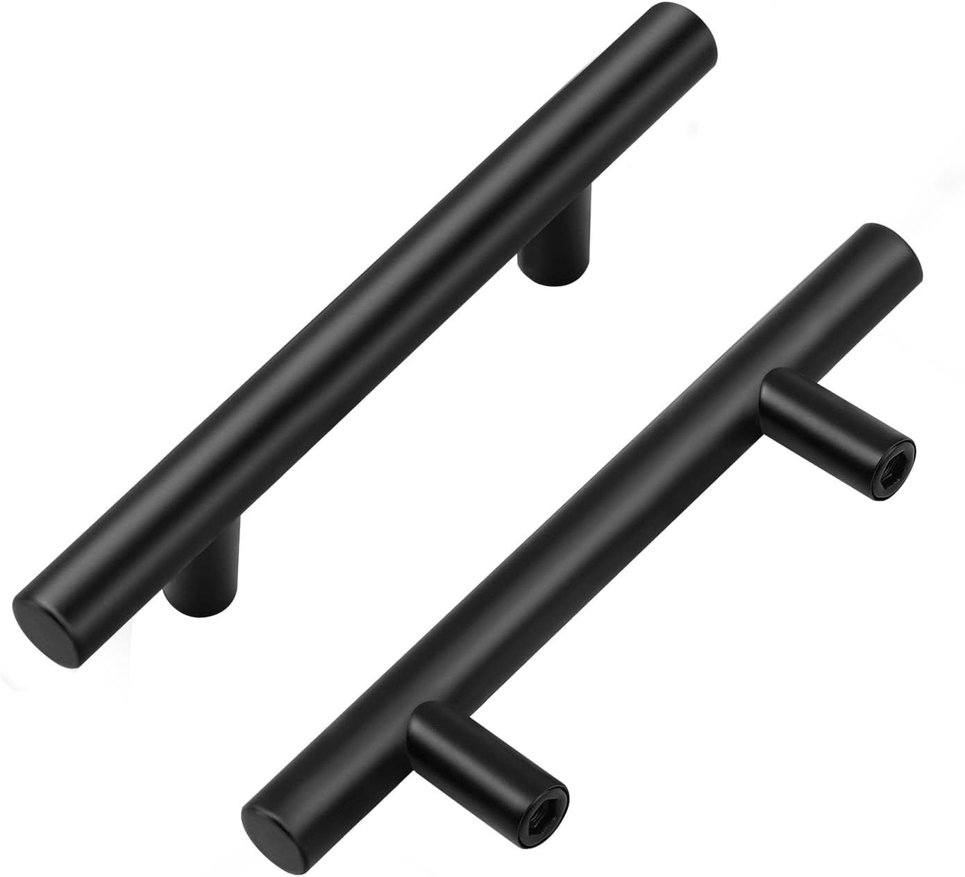 Manijas 5pulg para armarios y cocinas 3pulg pack 30 negro
