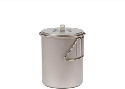 Set cocina titanio acampar olla taza tapa silicona