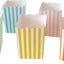 36 Mini Cajas Palomitas 4pulg Cartón Colores Surtidos