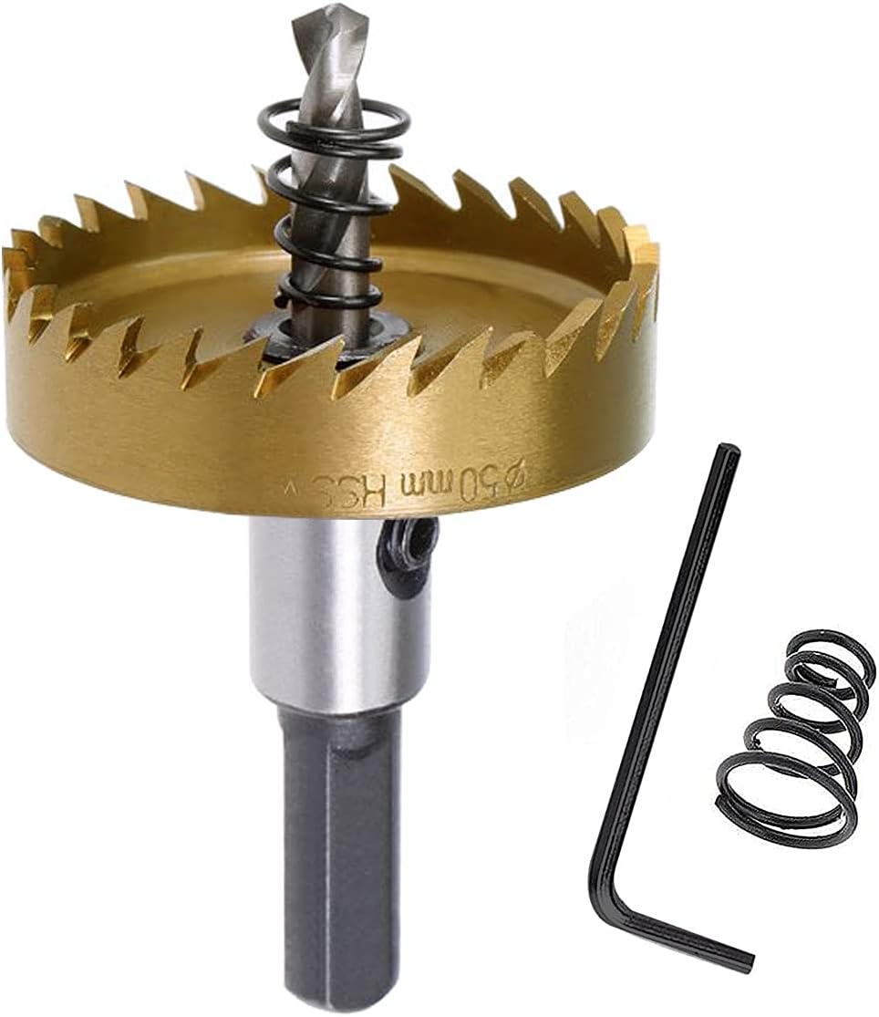 Sierra agujero metal HSS 1.969pulg duradera para acero inox