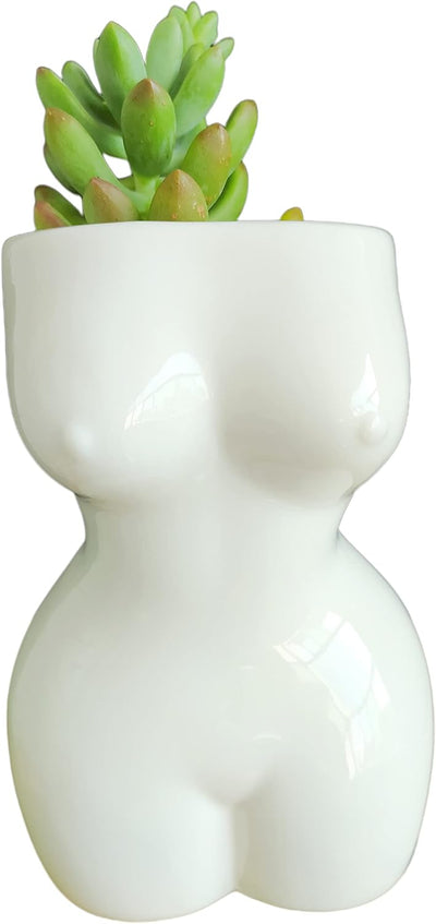 Macetas abstractas figura humana decoración minimalista oficina