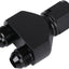 Bloque adaptador conector divisor combustible aluminio negro