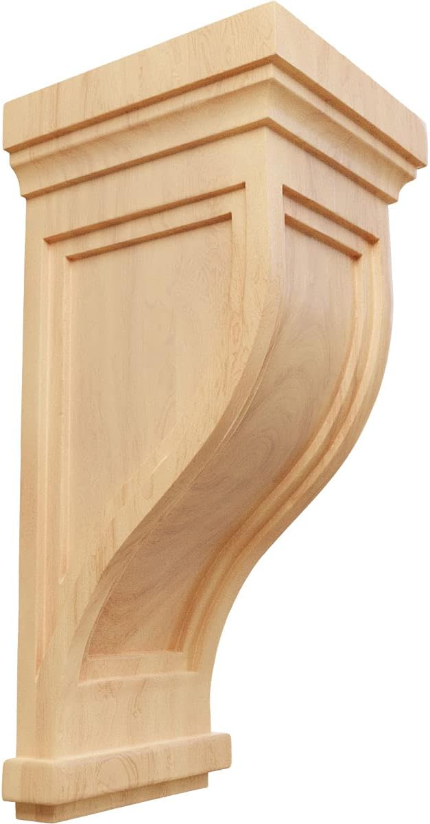 Ménsula madera roble rojo 7.5x8x17pulg