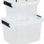 Caja plástico transparente con asa 6qt y 12qt 2 pzas