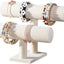 Soporte joyas pulseras y relojes 2 niveles beige