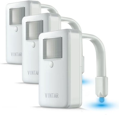 3 Pack Luces LED Noche Sensor Movimiento Inodoro 5 Etapas