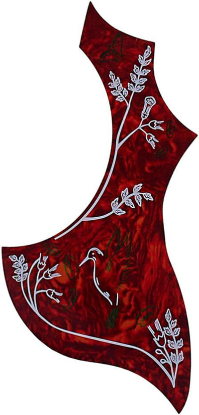 Golpeador guitarra antiarañazos placa autoadhesiva rojo oscuro