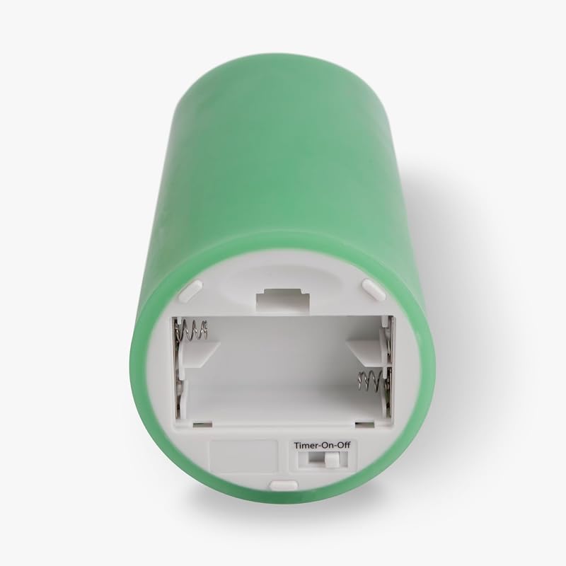 Velas LED sin llama batería parpadeantes en movimiento verde