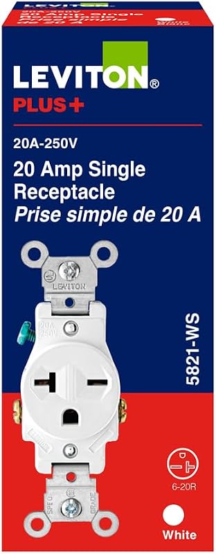 Salida receptáculo NEMA 6-20R 20A 250V blanco