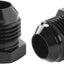 Adaptador enchufe hexagonal aluminio negro set 2